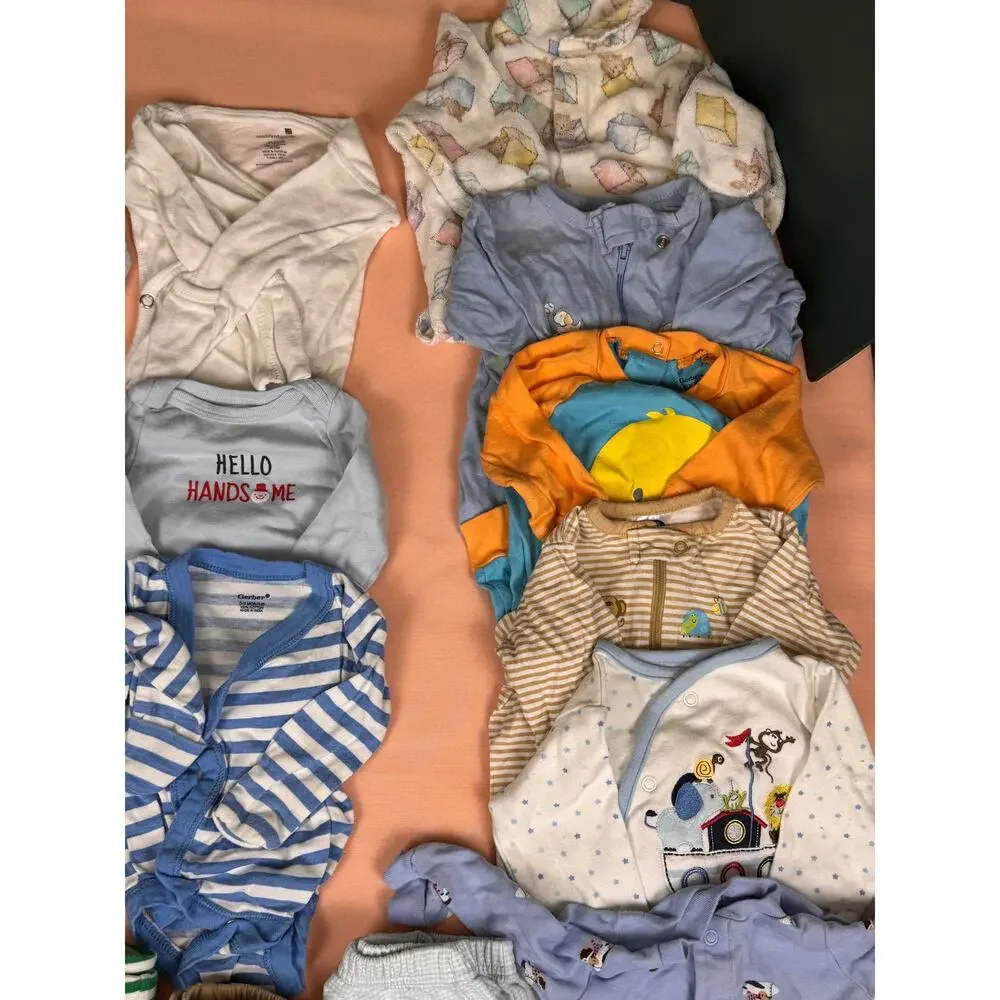 Baby Boy 0–3M Fall/Winter Clothing Lot – Carter’s, Gerber & More – #163
